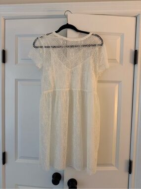Little Moon Cream Lace Mini Dress